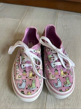 Vans Pink Llama Canvas Low-Top Sneakers
